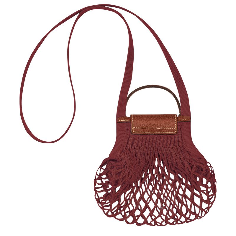 Longchamp Le Pliage Filet Xs Women Mesh Bag Dark Red | Australia-519XETGKB