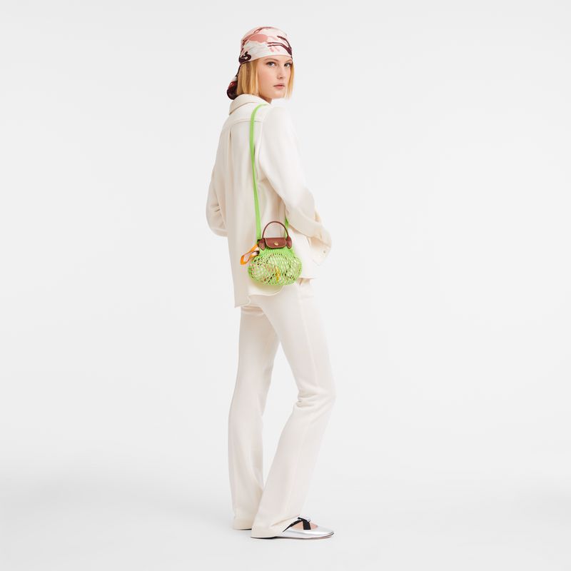 Longchamp Le Pliage Filet Xs Women Mesh Bag Light Green | Australia-495CNQDBA