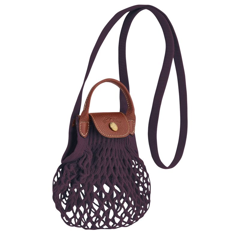 Longchamp Le Pliage Filet Xs Women Mesh Bag Dark Purple | Australia-401FAGKQC