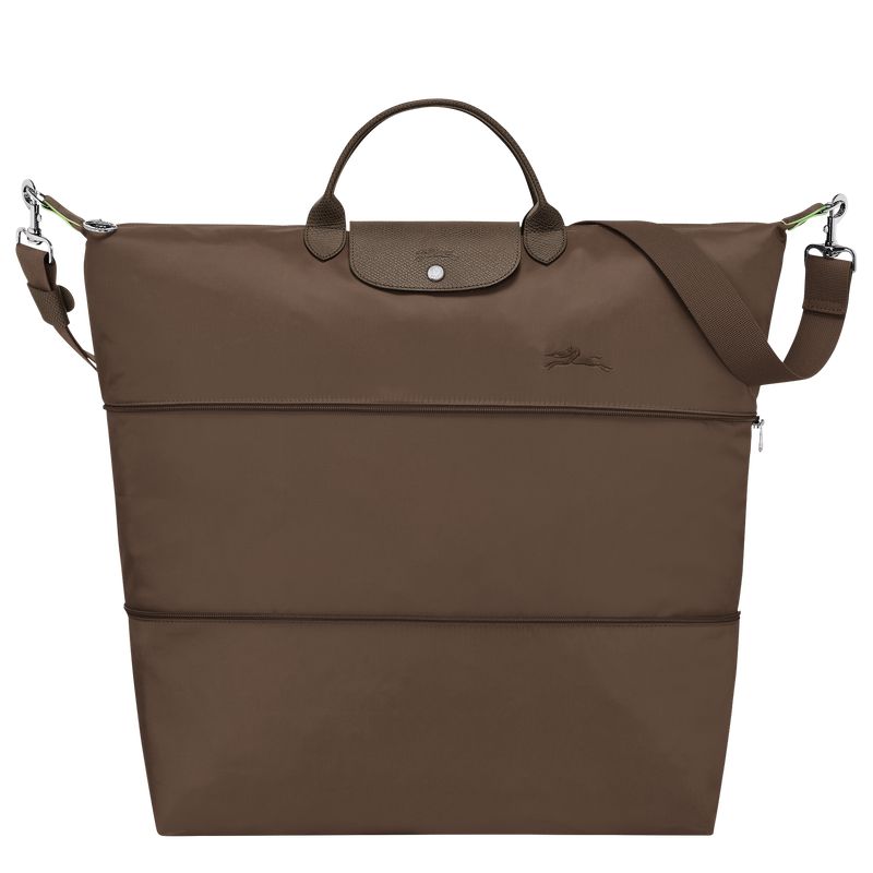 Longchamp Le Pliage Green Expandable Men Travel Bag Dark Brown | Australia-063JSRLEH