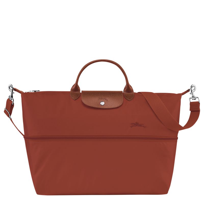 Longchamp Le Pliage Green Expandable Men Travel Bag Brown | Australia-469DBHQRG