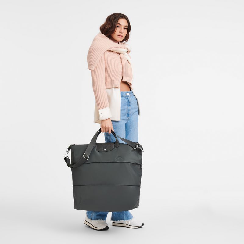 Longchamp Le Pliage Green Expandable Women Travel Bag Deep Grey | Australia-710JQEWMB