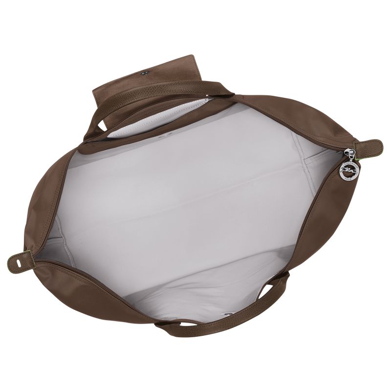 Longchamp Le Pliage Green L Men Travel Bag Dark Brown | Australia-736GJLAVC