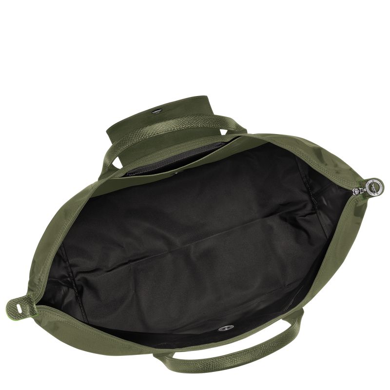 Longchamp Le Pliage Green L Men Travel Bag Dark Green | Australia-097VLWTEA