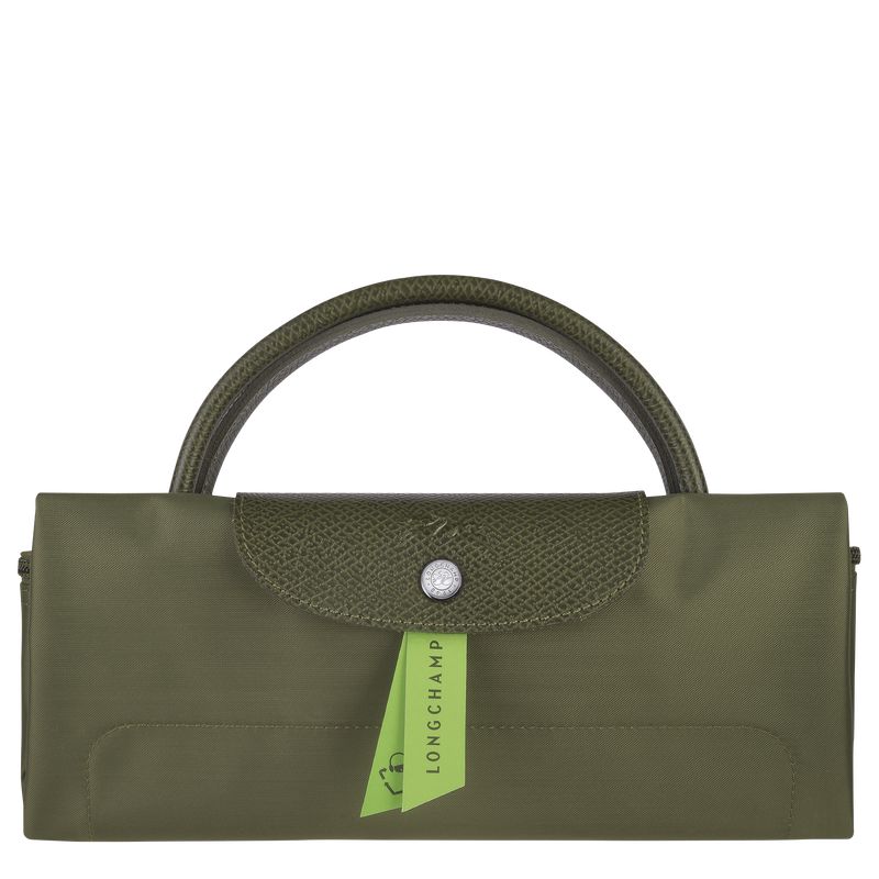 Longchamp Le Pliage Green L Men Travel Bag Dark Green | Australia-097VLWTEA