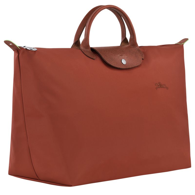 Longchamp Le Pliage Green L Men Travel Bag Brown | Australia-954XQNHBG