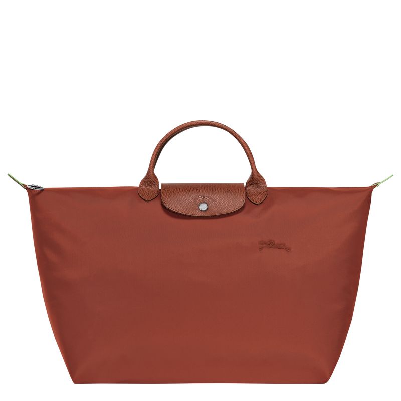 Longchamp Le Pliage Green L Men Travel Bag Brown | Australia-954XQNHBG