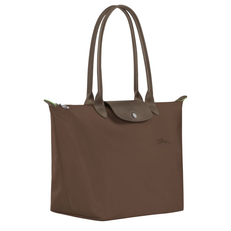 Longchamp Le Pliage Green L Women Tote Bag Dark Brown | Australia-673XAVGWC
