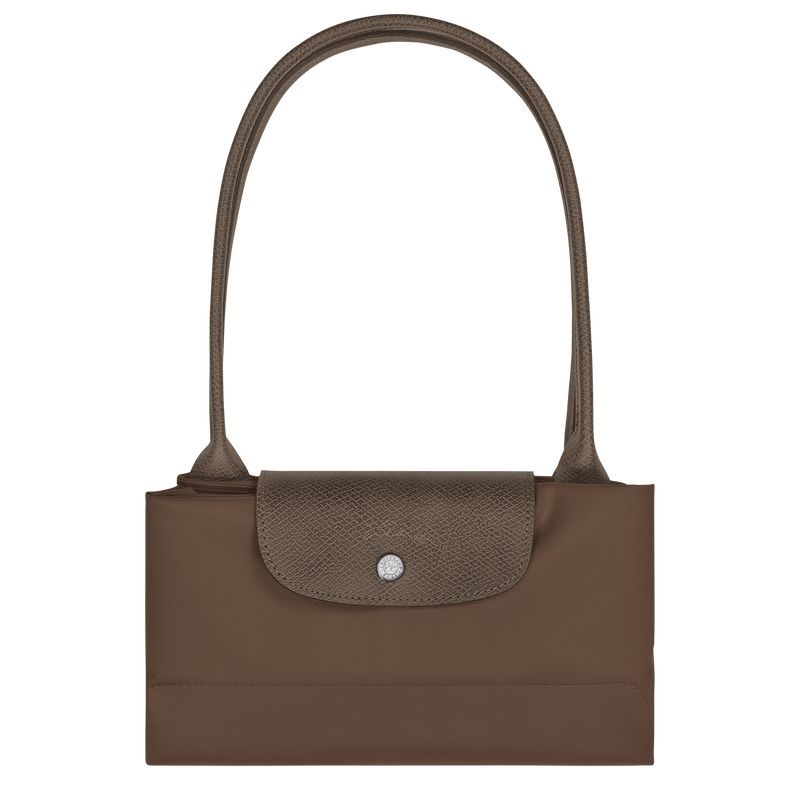 Longchamp Le Pliage Green L Women Tote Bag Dark Brown | Australia-673XAVGWC