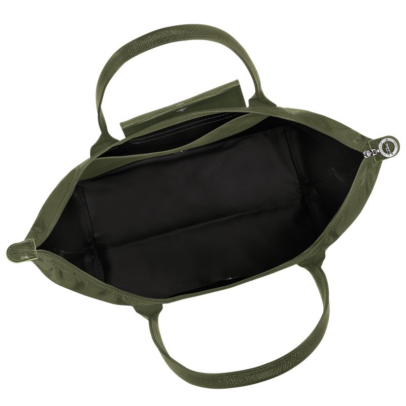 Longchamp Le Pliage Green L Women Tote Bag Dark Green | Australia-142CEASXD