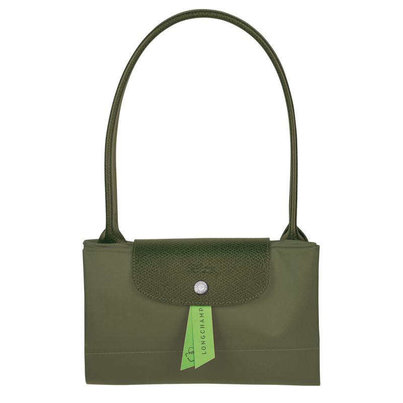 Longchamp Le Pliage Green L Women Tote Bag Dark Green | Australia-142CEASXD