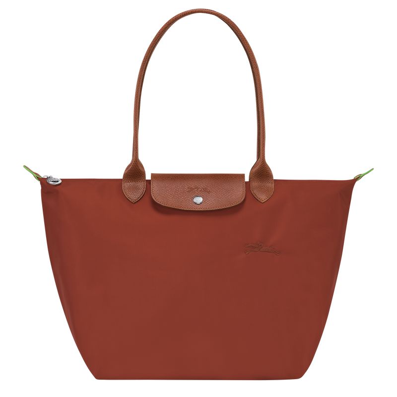Longchamp Le Pliage Green L Women Tote Bag Brown | Australia-743YFOVUW