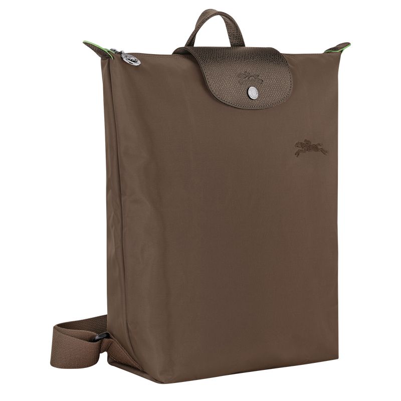 Longchamp Le Pliage Green M Men Backpack Dark Brown | Australia-097KWEOQX