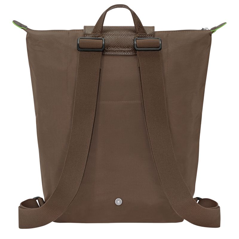 Longchamp Le Pliage Green M Men Backpack Dark Brown | Australia-097KWEOQX