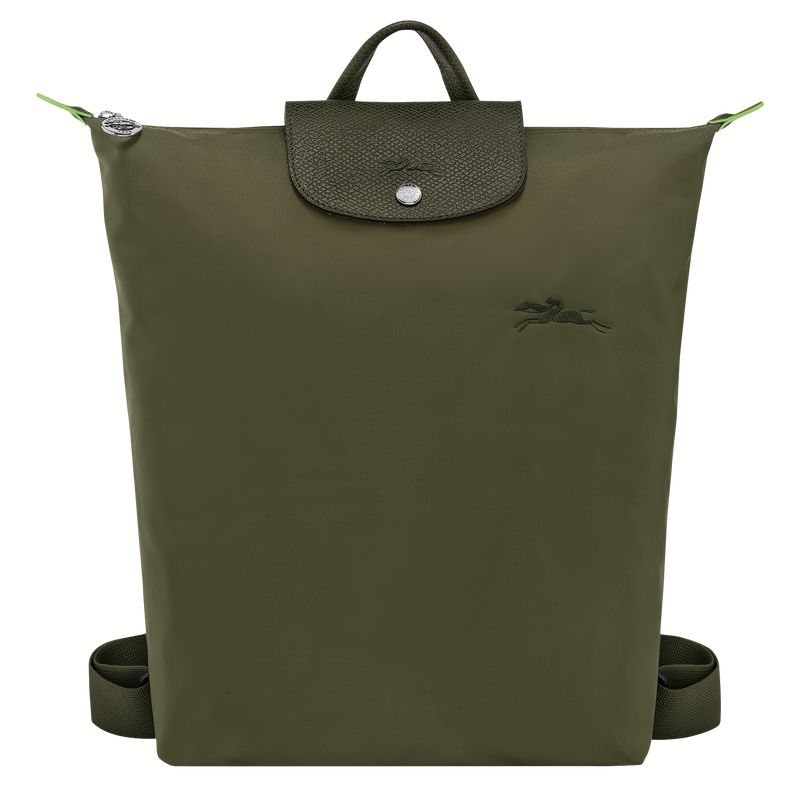 Longchamp Le Pliage Green M Men Backpack Dark Olive | Australia-801DOFMNH