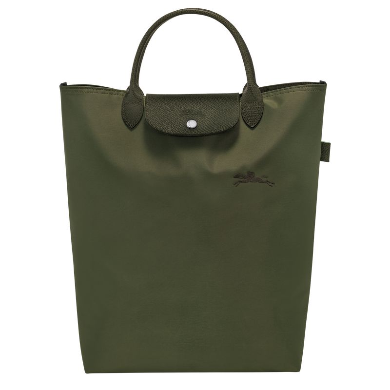 Longchamp Le Pliage Green M Men Tote Bag Dark Green | Australia-284EUJQAG