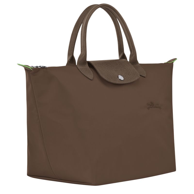 Longchamp Le Pliage Green M Women Handbag Dark Brown | Australia-985QWZKIX