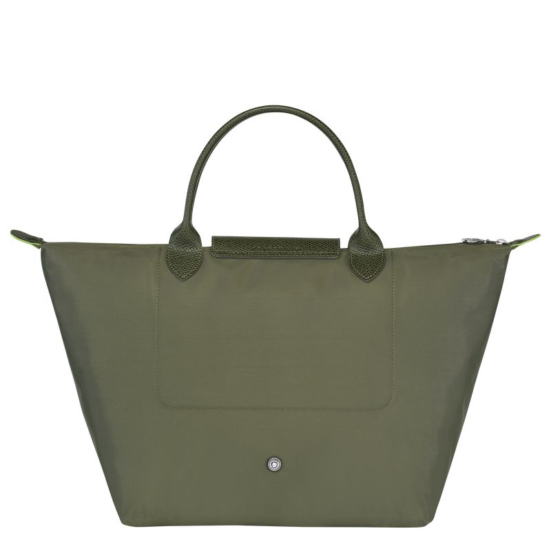 Longchamp Le Pliage Green M Women Handbag Dark Green | Australia-718YQRALN