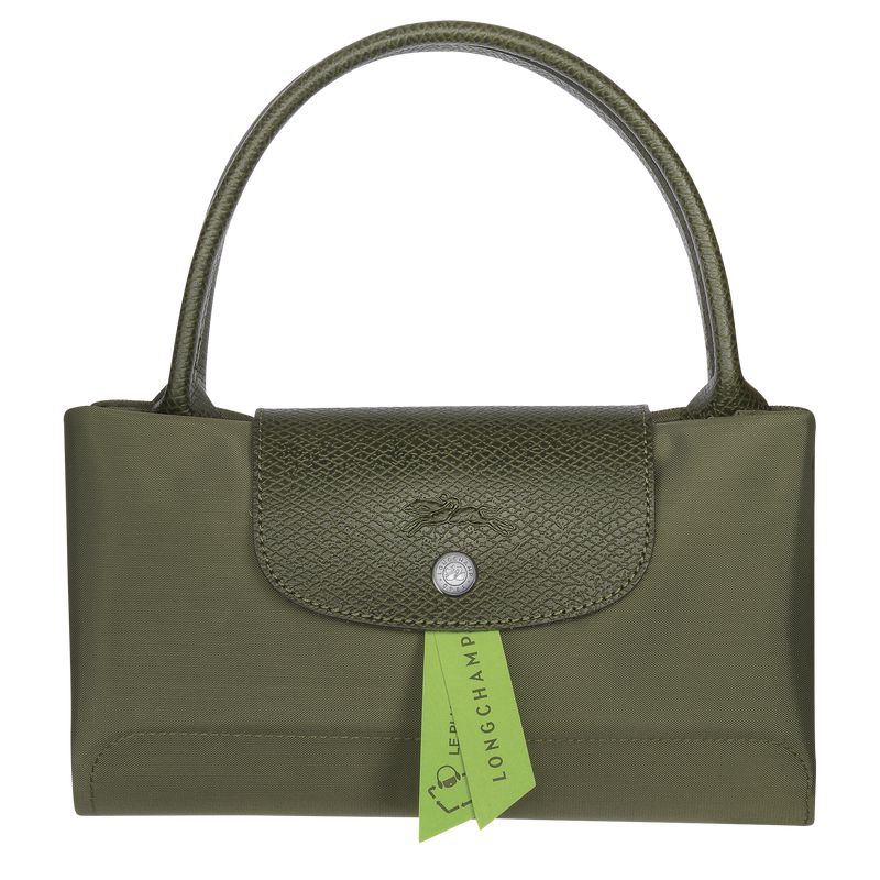 Longchamp Le Pliage Green M Women Handbag Dark Green | Australia-718YQRALN