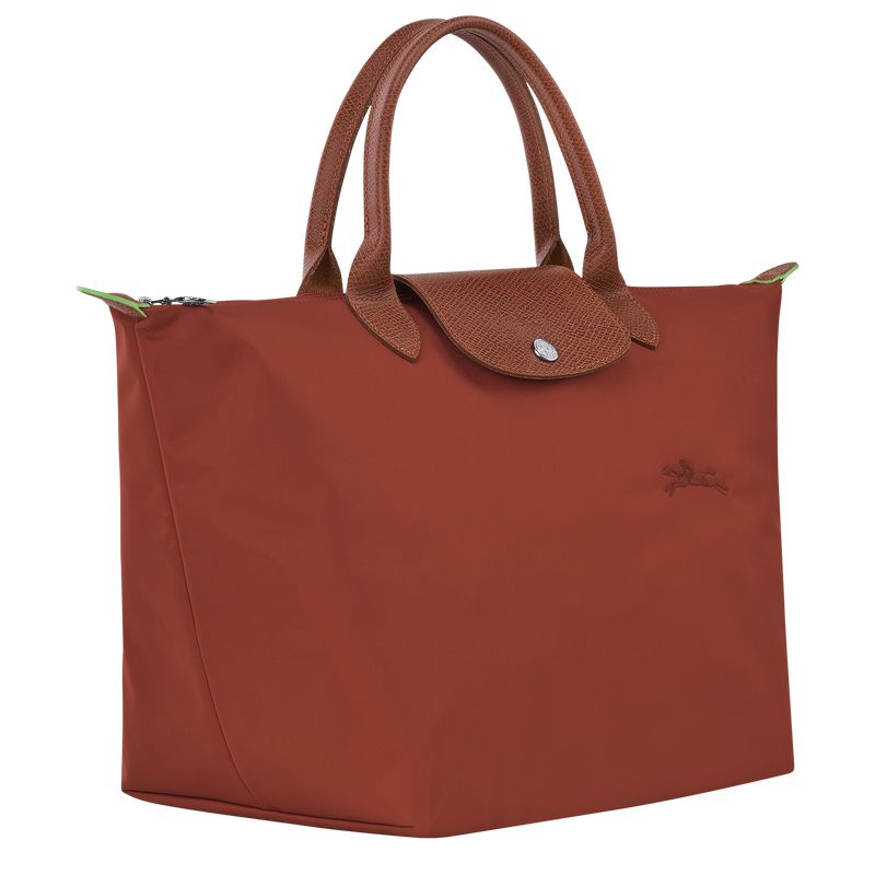 Longchamp Le Pliage Green M Women Handbag Brown | Australia-782YVUQHZ