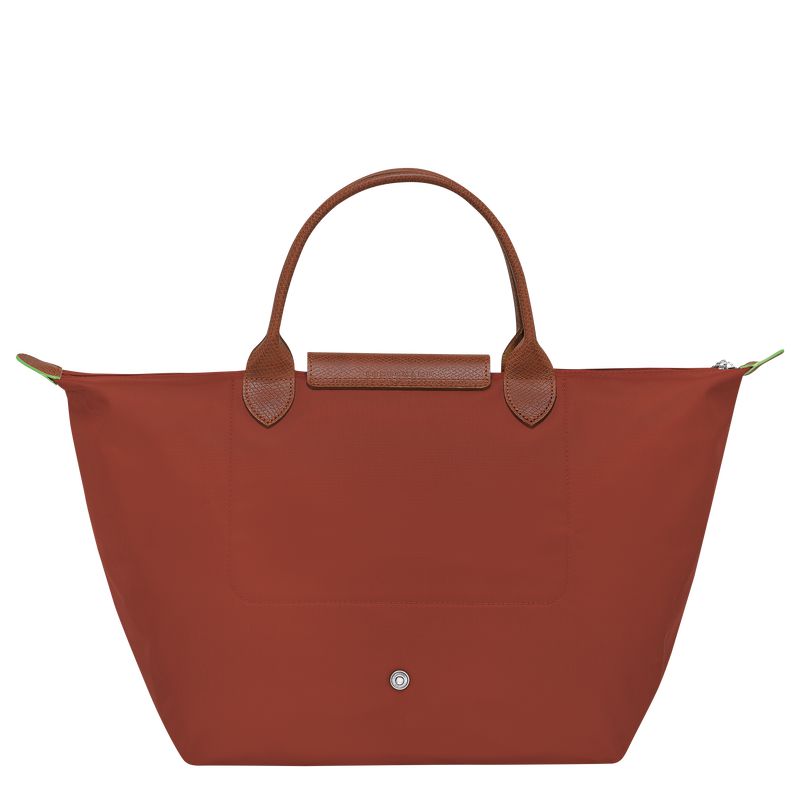 Longchamp Le Pliage Green M Women Handbag Brown | Australia-782YVUQHZ