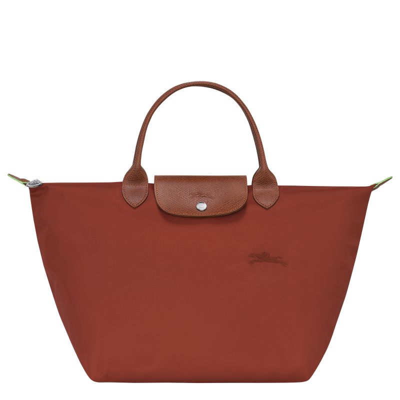 Longchamp Le Pliage Green M Women Handbag Brown | Australia-782YVUQHZ