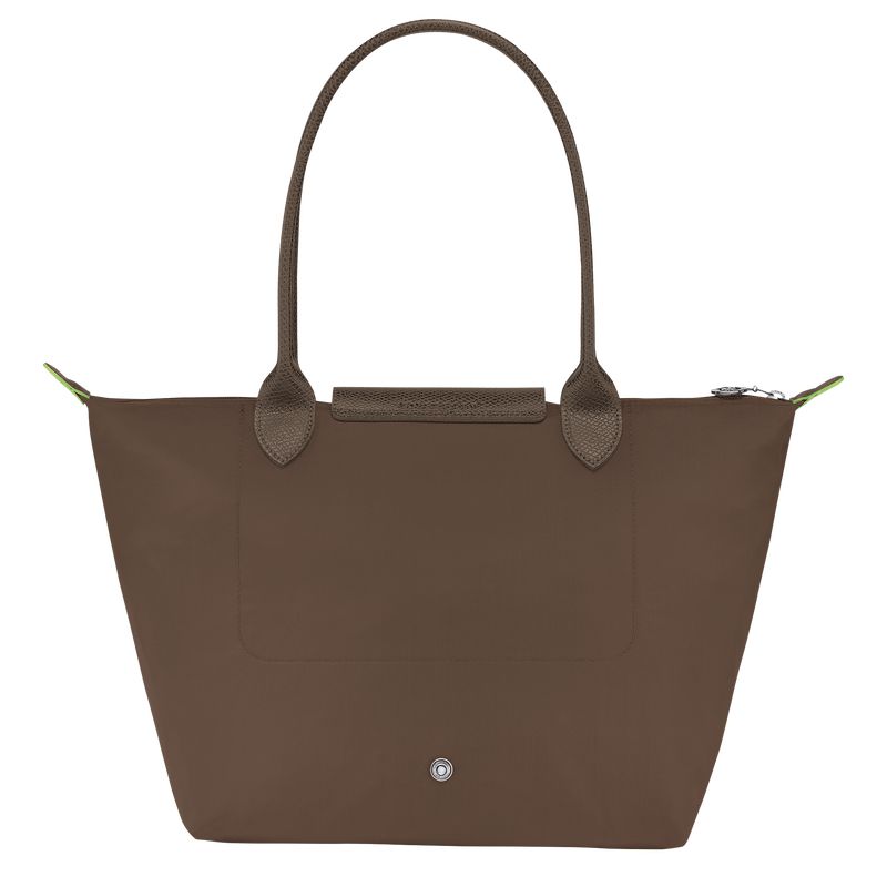 Longchamp Le Pliage Green M Women Tote Bag Dark Brown | Australia-045HLXKMF