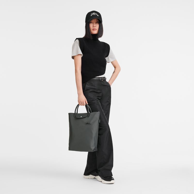 Longchamp Le Pliage Green M Women Tote Bag Deep Grey | Australia-160TGMUFQ