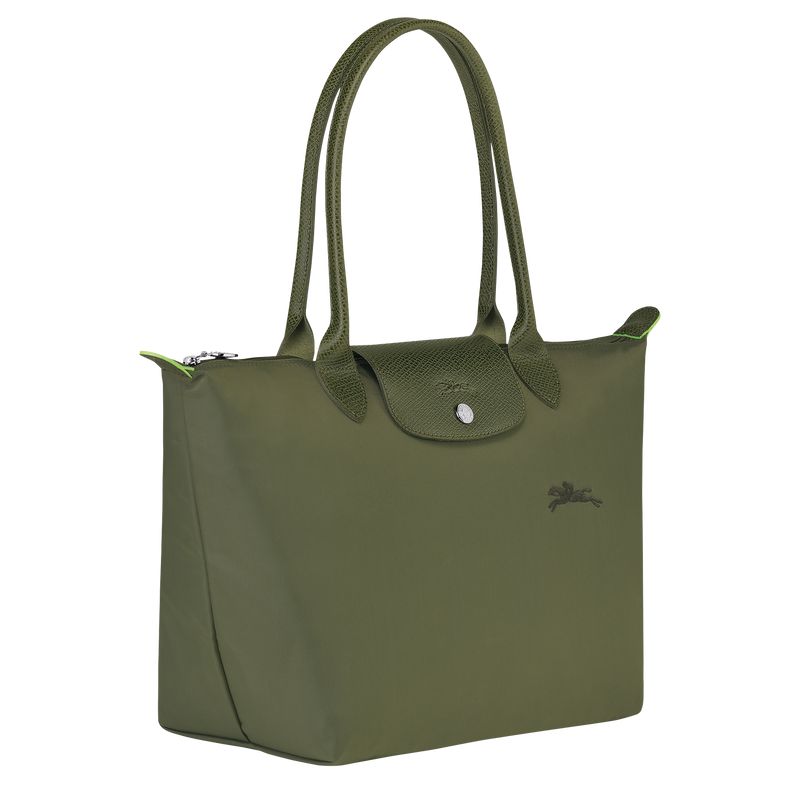 Longchamp Le Pliage Green M Women Tote Bag Dark Green | Australia-829KTOVNZ
