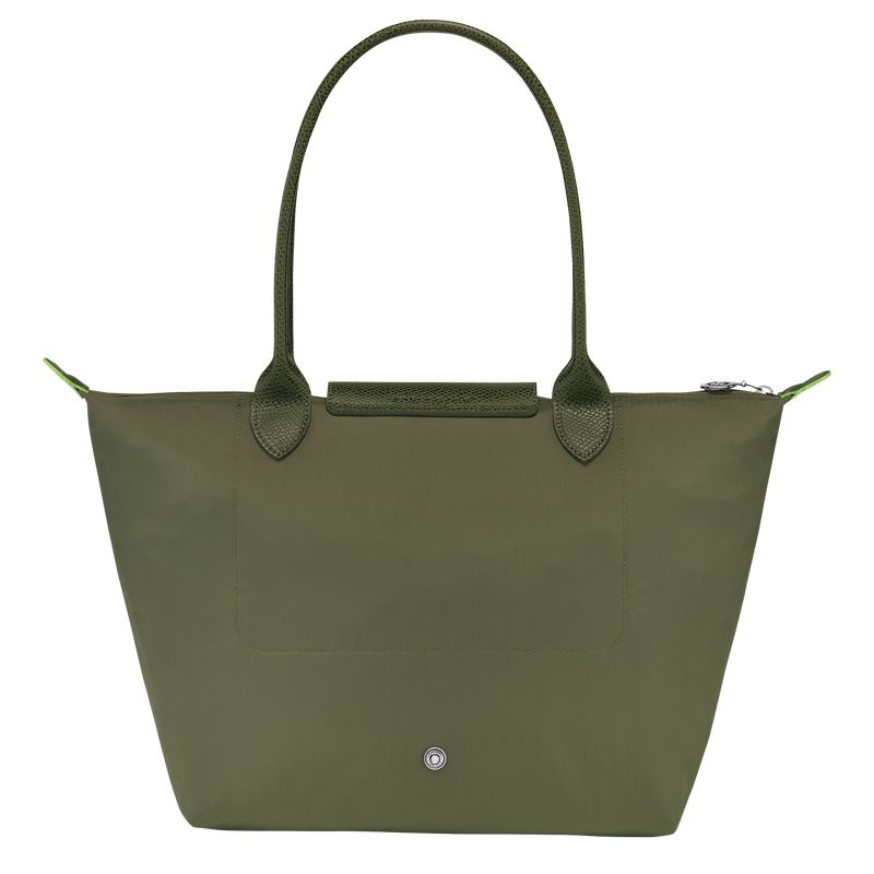 Longchamp Le Pliage Green M Women Tote Bag Dark Green | Australia-829KTOVNZ