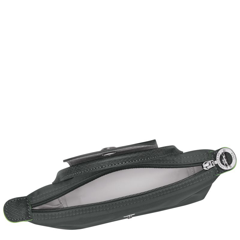 Longchamp Le Pliage Green With Handle Women Pouch Deep Grey | Australia-768HKTSJP