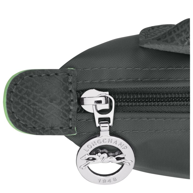 Longchamp Le Pliage Green With Handle Women Pouch Deep Grey | Australia-768HKTSJP