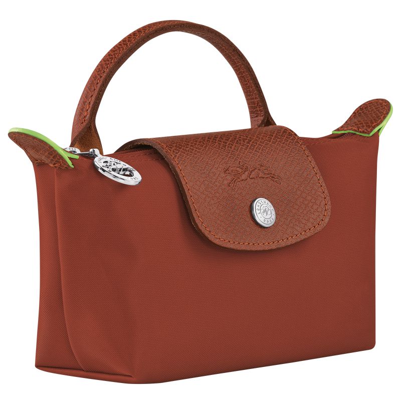 Longchamp Le Pliage Green With Handle Women Pouch Brown | Australia-921WSZLYC
