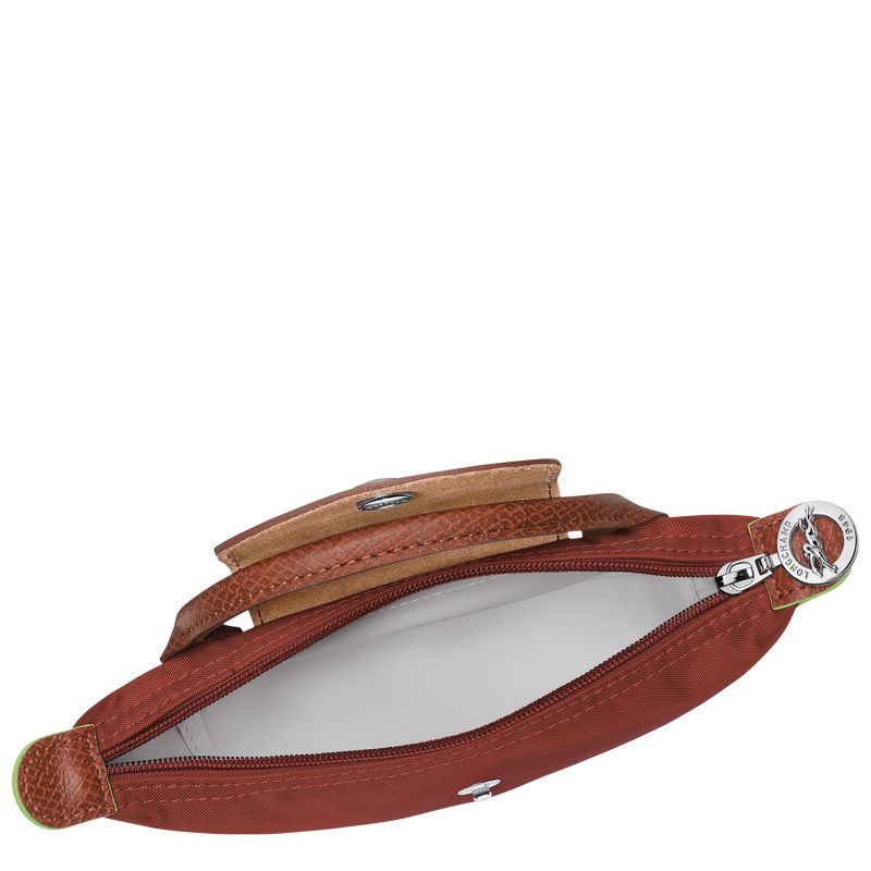 Longchamp Le Pliage Green With Handle Women Pouch Brown | Australia-921WSZLYC