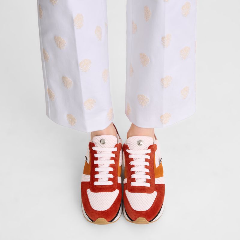 Longchamp Le Pliage Green Women Sneakers Red / Orange | Australia-607TFJKCO