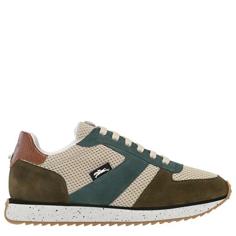 Longchamp Le Pliage Green Women Sneakers Olive / Blue | Australia-657XPJBQY