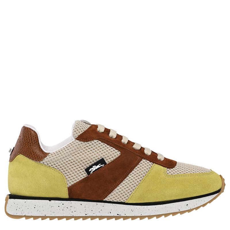 Longchamp Le Pliage Green Women Sneakers Light Green / Brown | Australia-907XOZFTE
