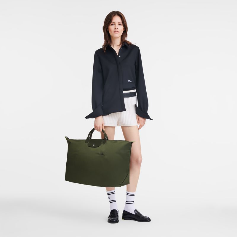Longchamp Le Pliage Green Xl Women Travel Bag Dark Green | Australia-459OKGSTB