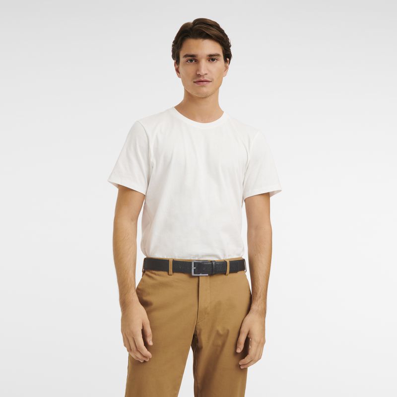 Longchamp Le Pliage Men Belt Black | Australia-214HETNYK