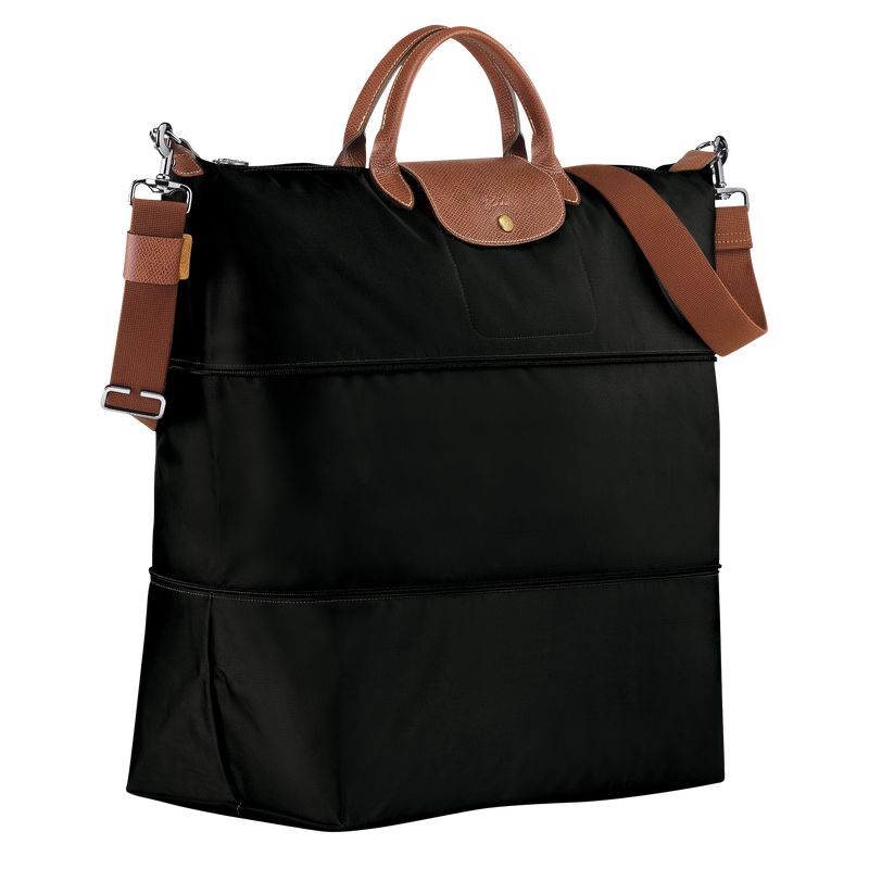 Longchamp Le Pliage Original Expandable Women Travel Bag Black | Australia-962LVWXAE