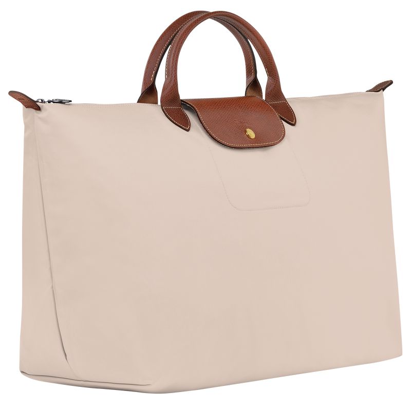 Longchamp Le Pliage Original L Women Travel Bag Beige | Australia-541ANEKRH