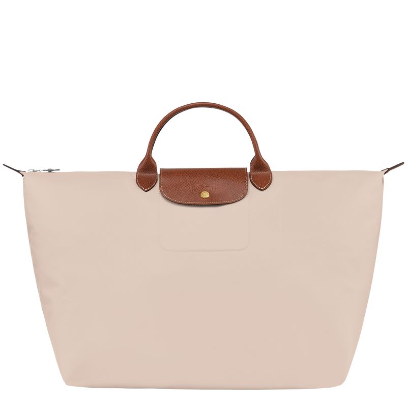 Longchamp Le Pliage Original L Women Travel Bag Beige | Australia-541ANEKRH