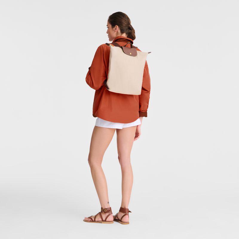 Longchamp Le Pliage Original M Men Backpack Beige | Australia-395BVXSME