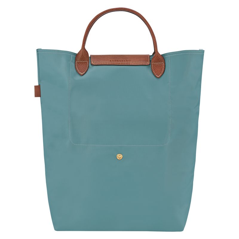 Longchamp Le Pliage Original M Men Tote Bag Blue / Brown | Australia-610PUFLTG