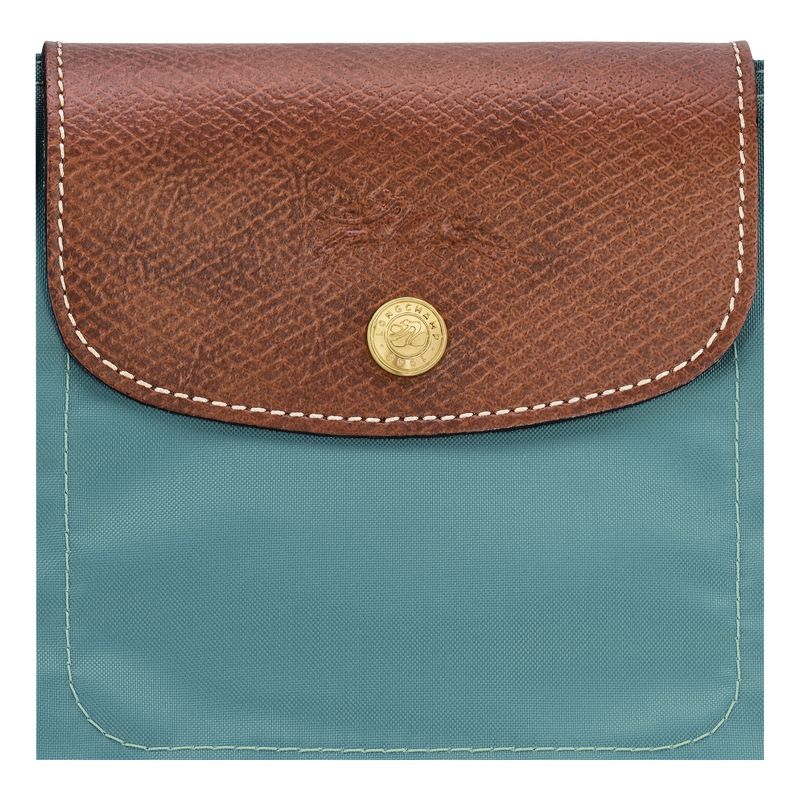 Longchamp Le Pliage Original M Men Tote Bag Blue / Brown | Australia-610PUFLTG