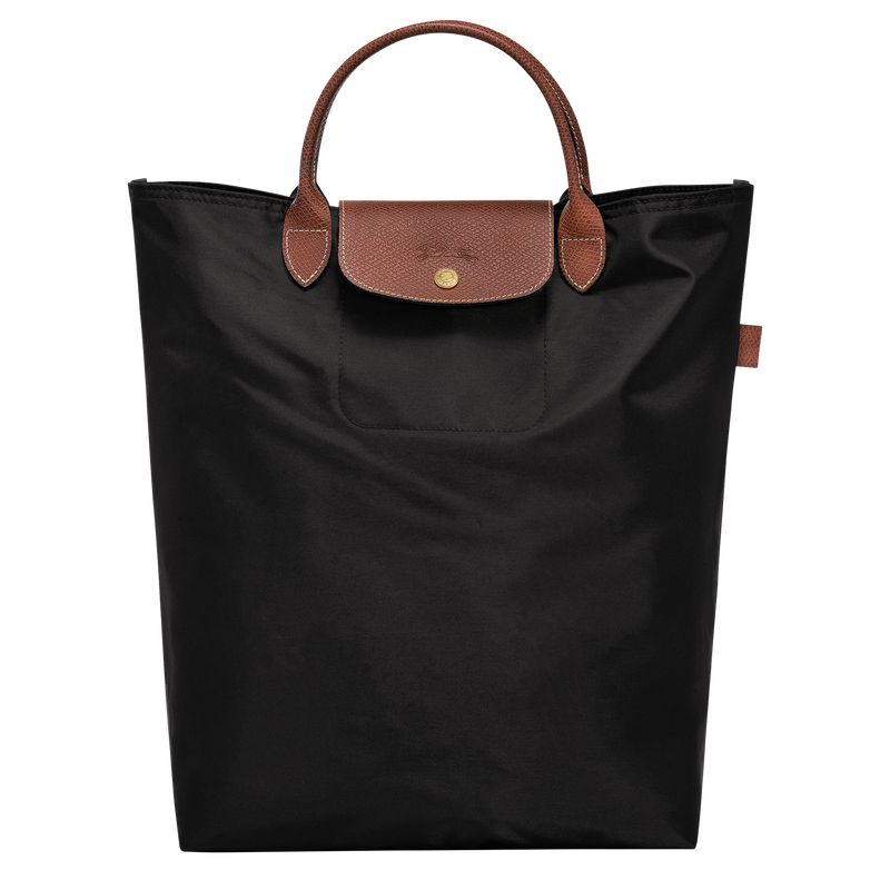 Longchamp Le Pliage Original M Men Tote Bag Black | Australia-720DQMPRV