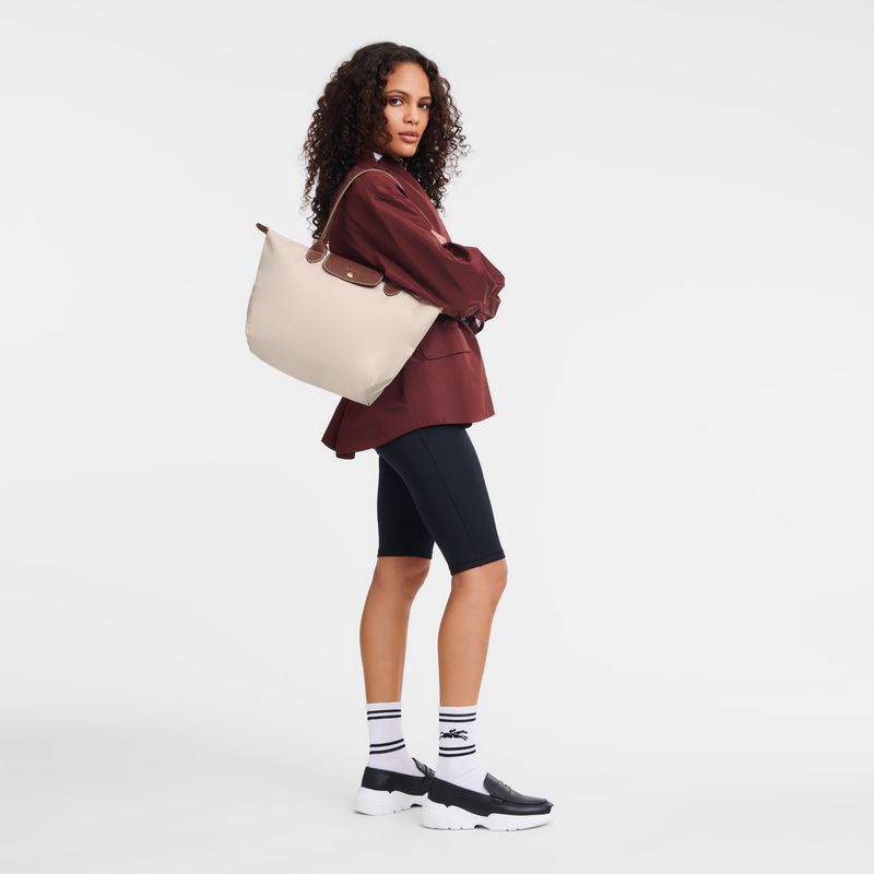 Longchamp Le Pliage Original M Women Tote Bag Beige | Australia-397GPOTUQ