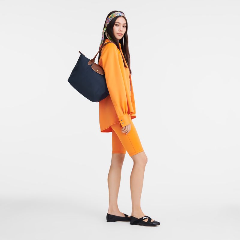 Longchamp Le Pliage Original M Women Tote Bag Navy | Australia-590IRNYLE
