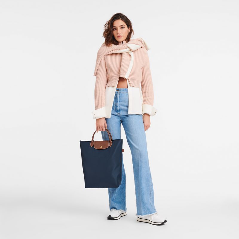 Longchamp Le Pliage Original M Women Tote Bag Navy | Australia-709GXRDFP