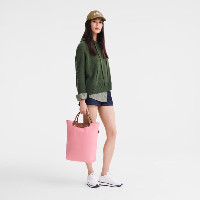 Longchamp Le Pliage Original M Women Tote Bag Pink | Australia-608QUVDAK